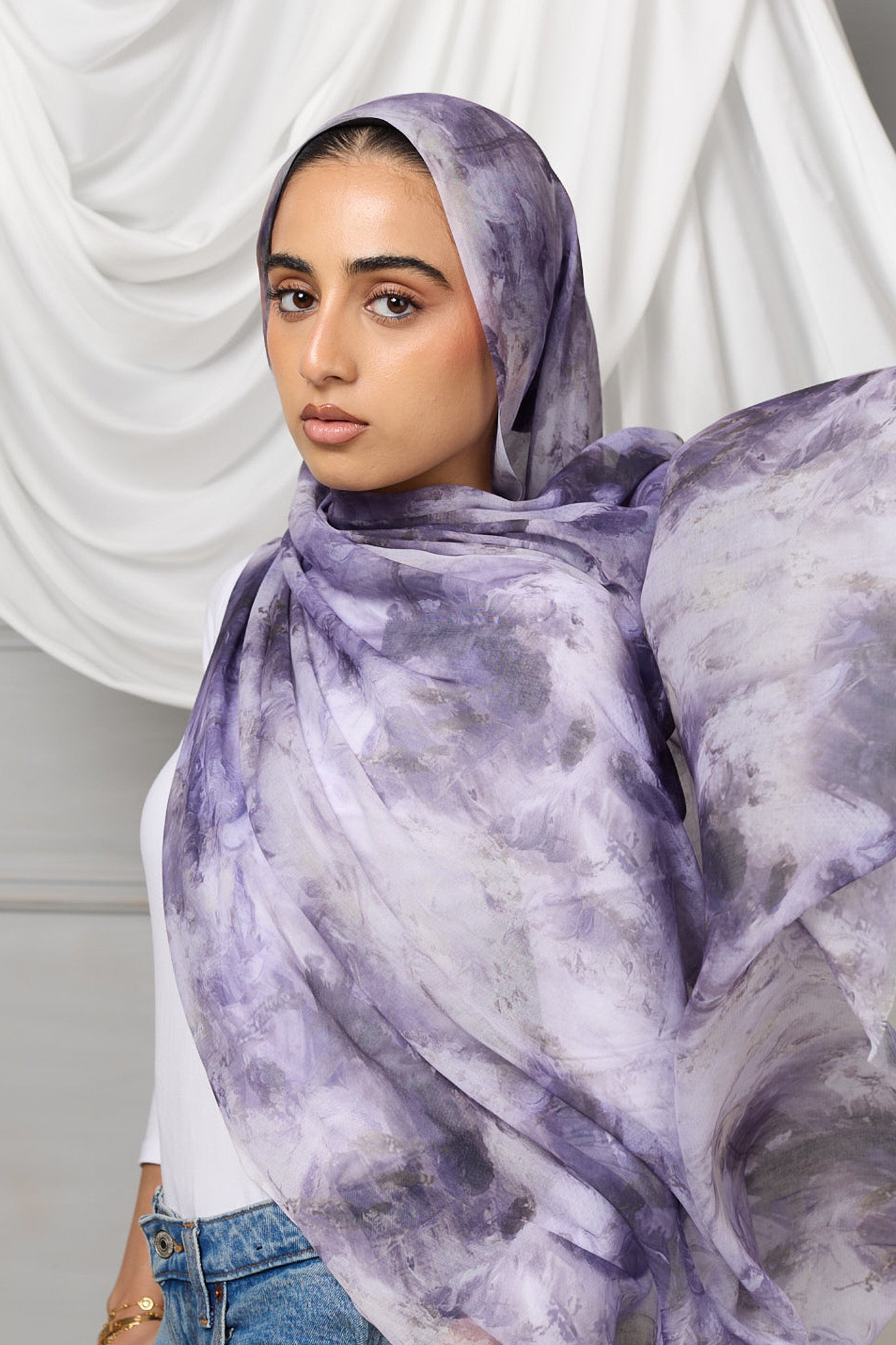 Watercolour modal hijab