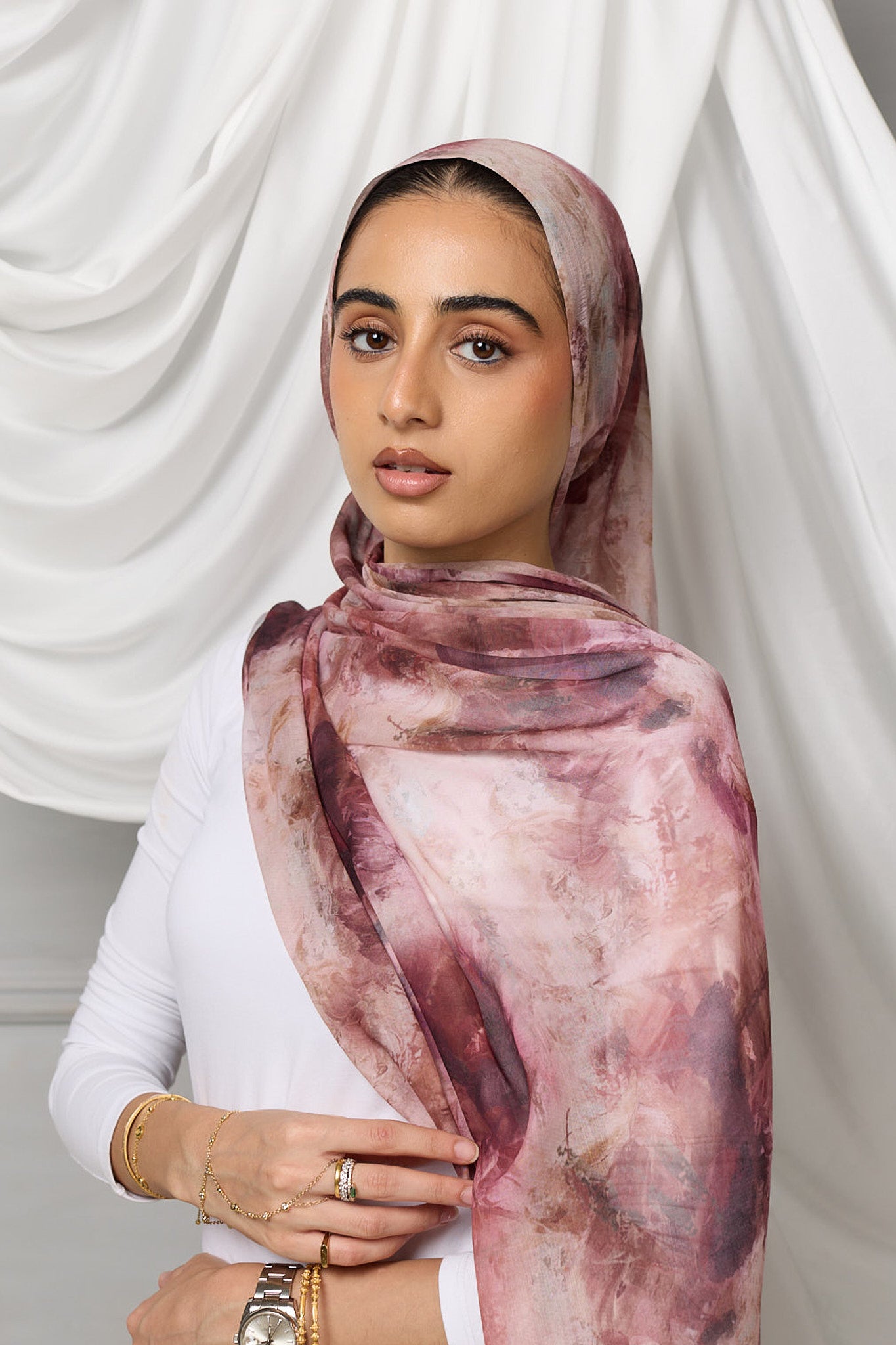 Watercolour modal hijab