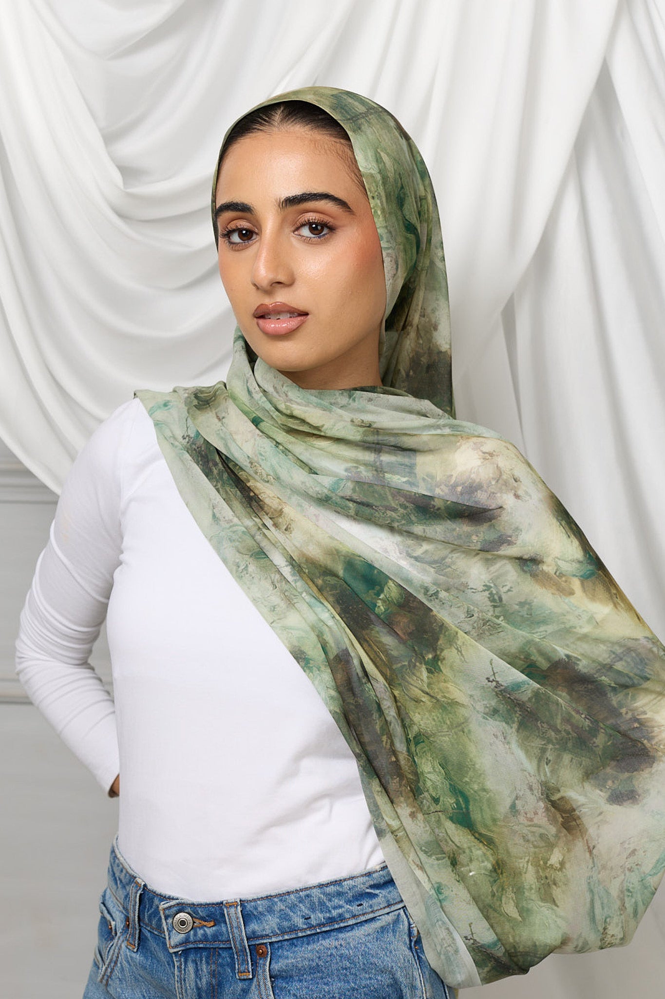 Watercolour modal hijab
