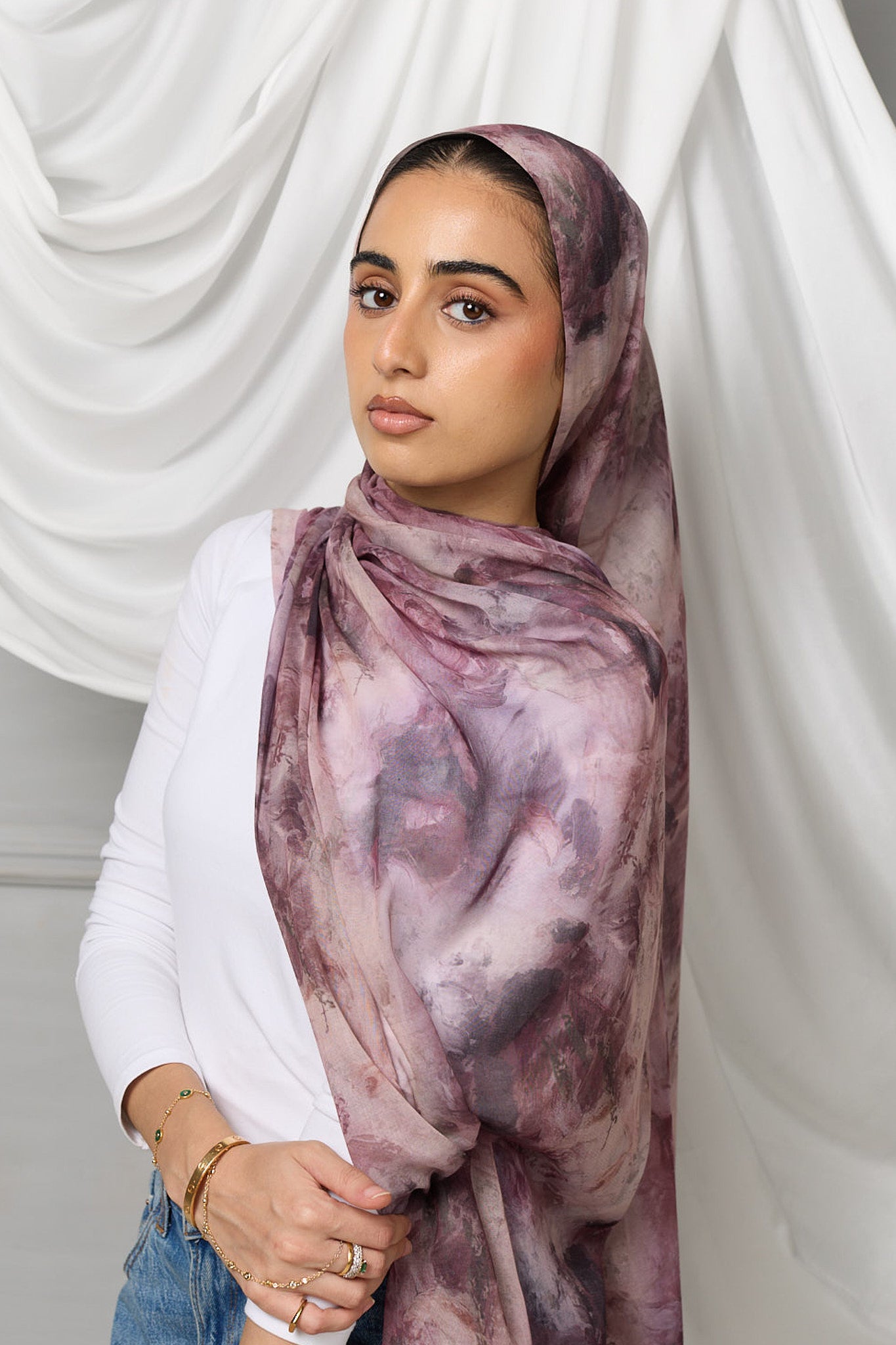 Watercolour modal hijab