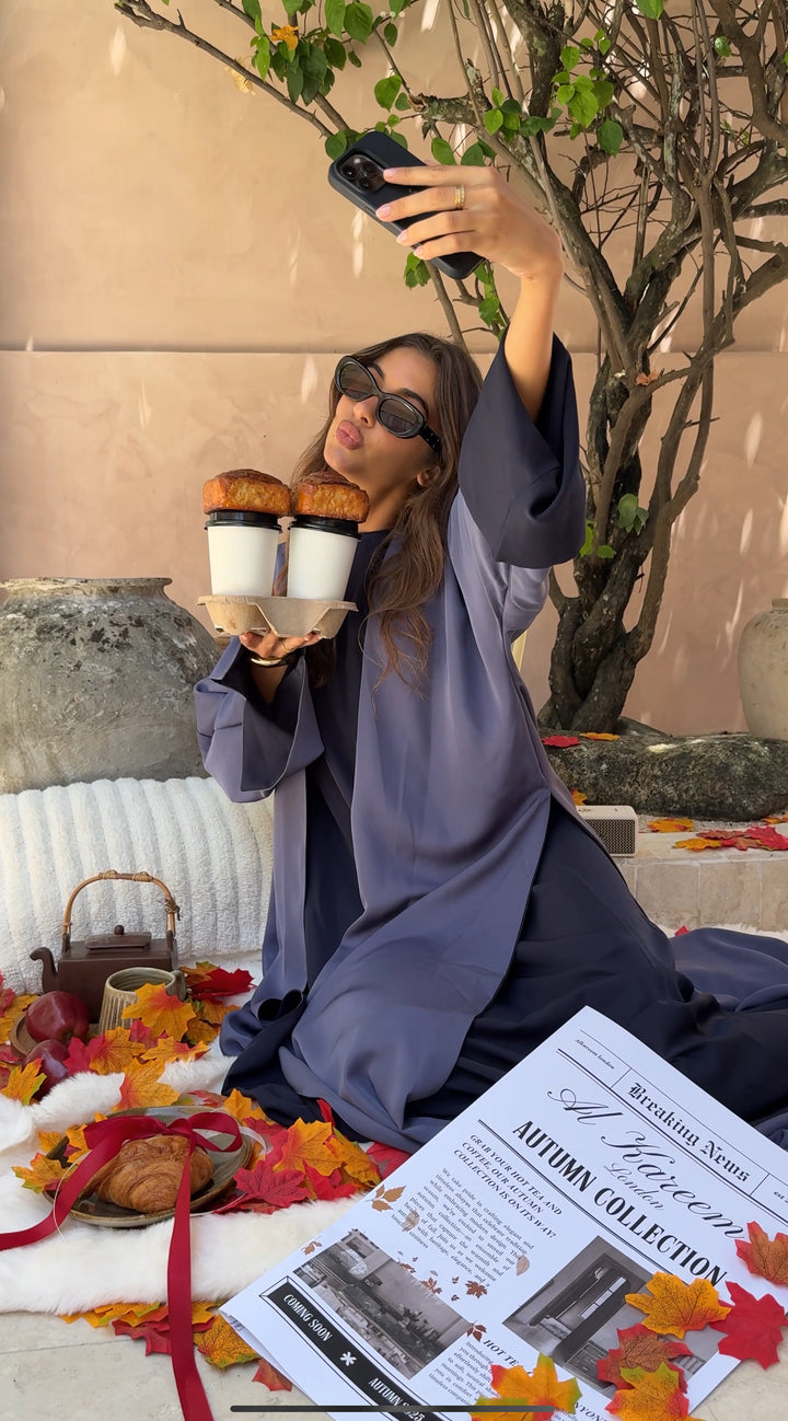 Reversible abaya Navy & Blue