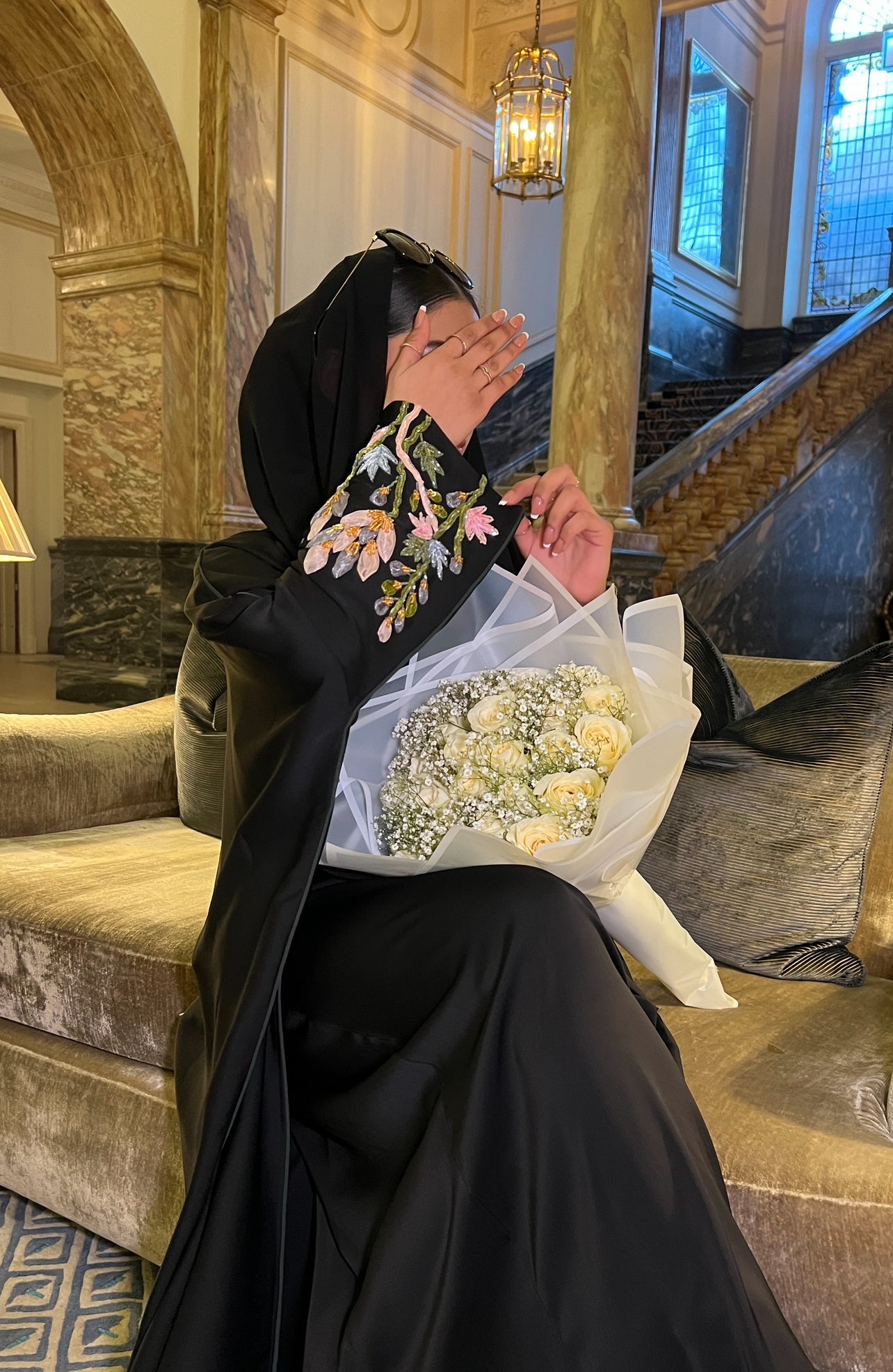 Black Embellished Abaya - Jannat