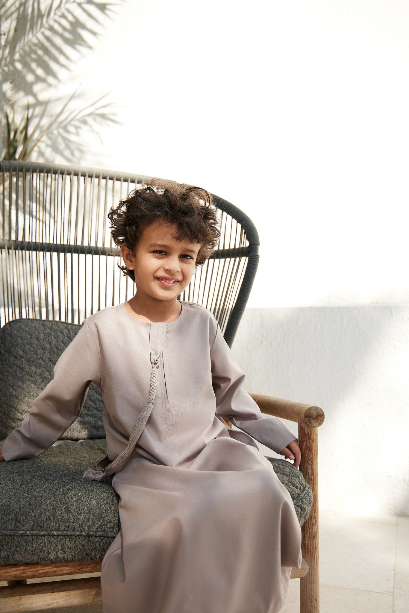 Kids Premium Emirati Thobe Champage