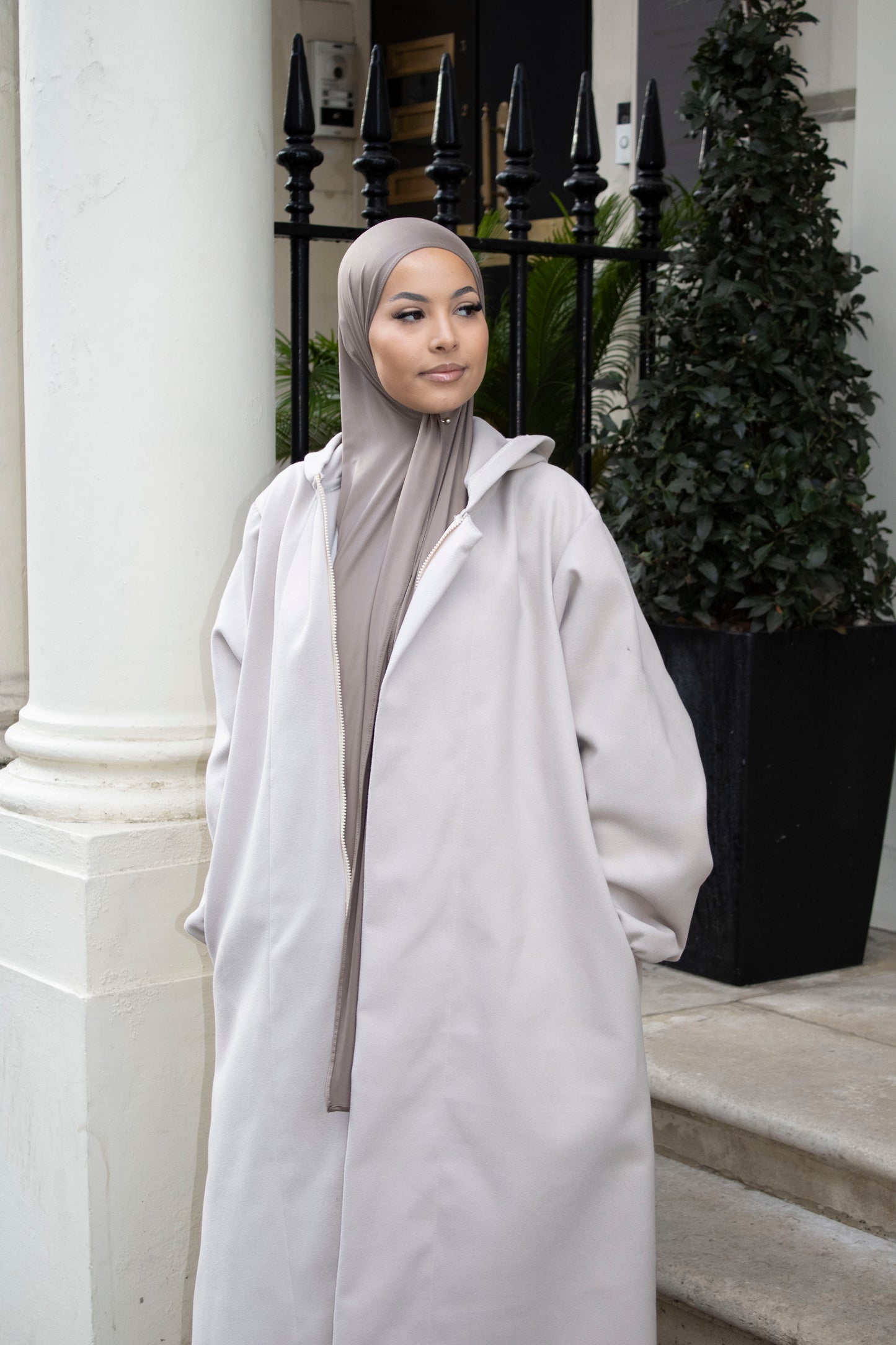Hooded Abaya Coat