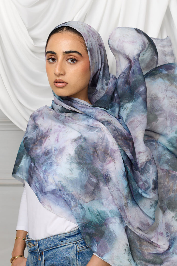 Watercolour modal hijab