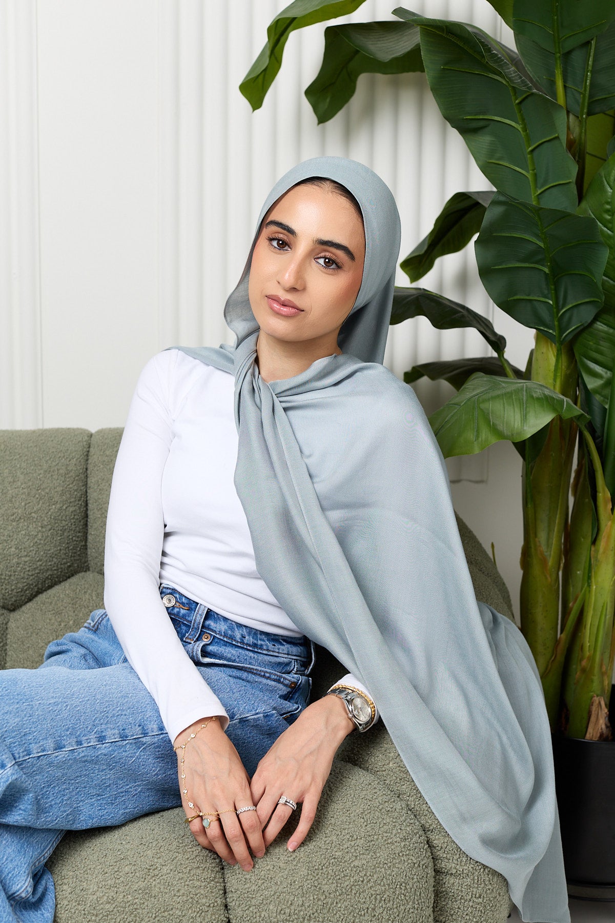 Premium Modal Hijab with Under Cap, soft fluid drape