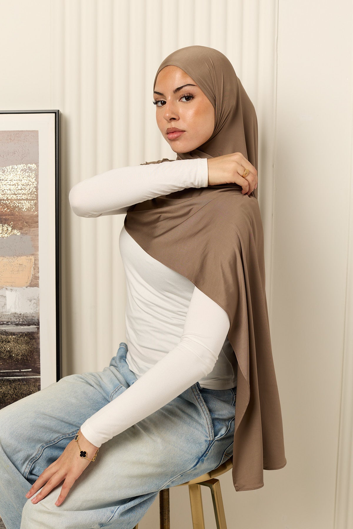 Liquid Jersey hijab, smooth lightweight drape