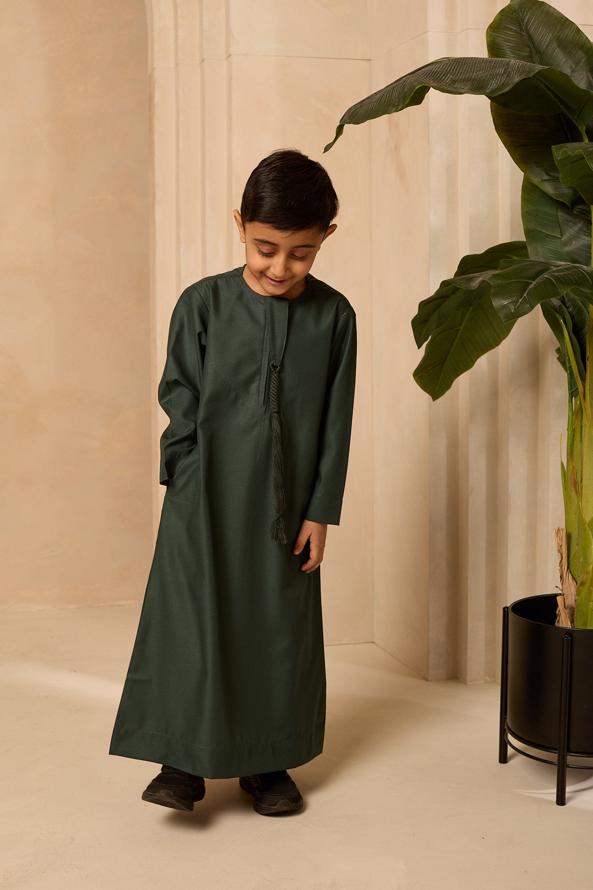 Kids Emirati Thobe Bottle green