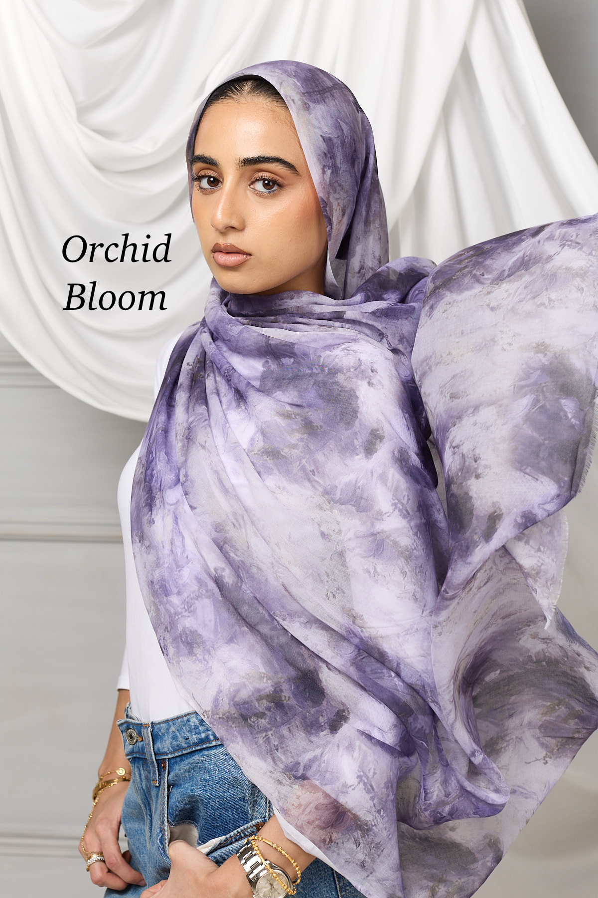 Watercolour modal hijab
