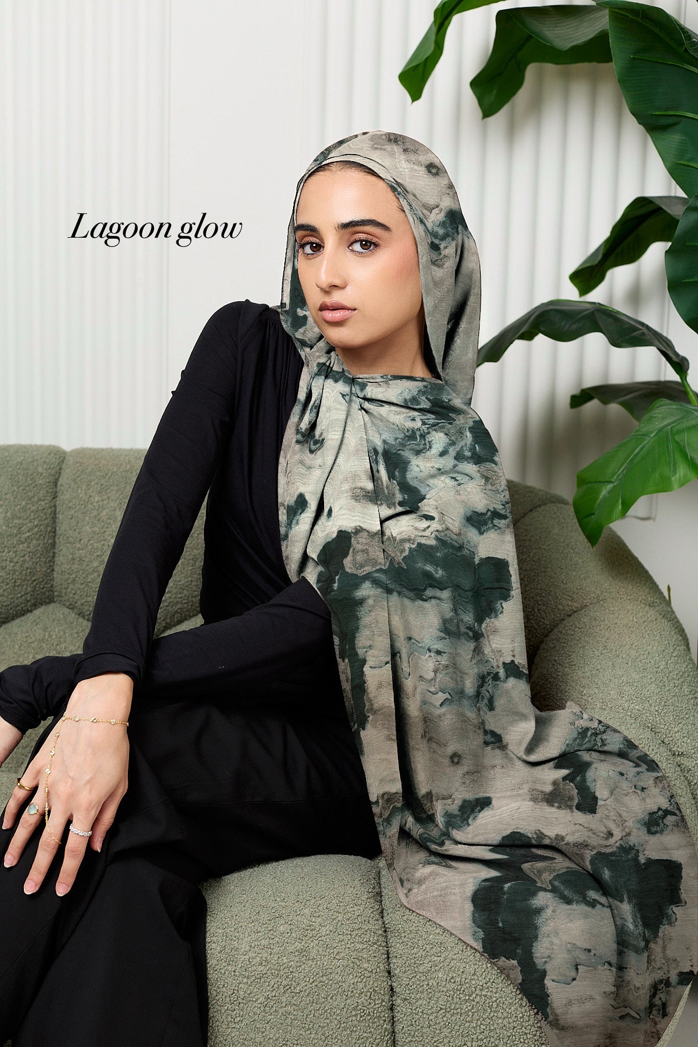 Autumnal printed modal hijab