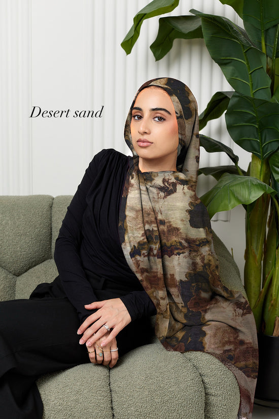 Autumnal printed modal hijab
