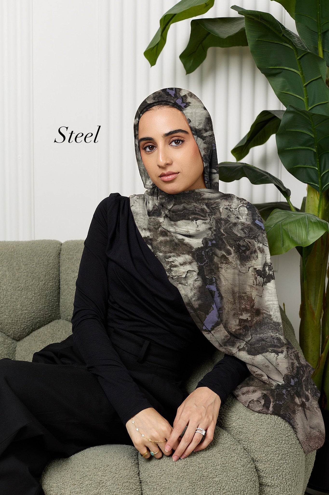 Autumnal printed modal hijab