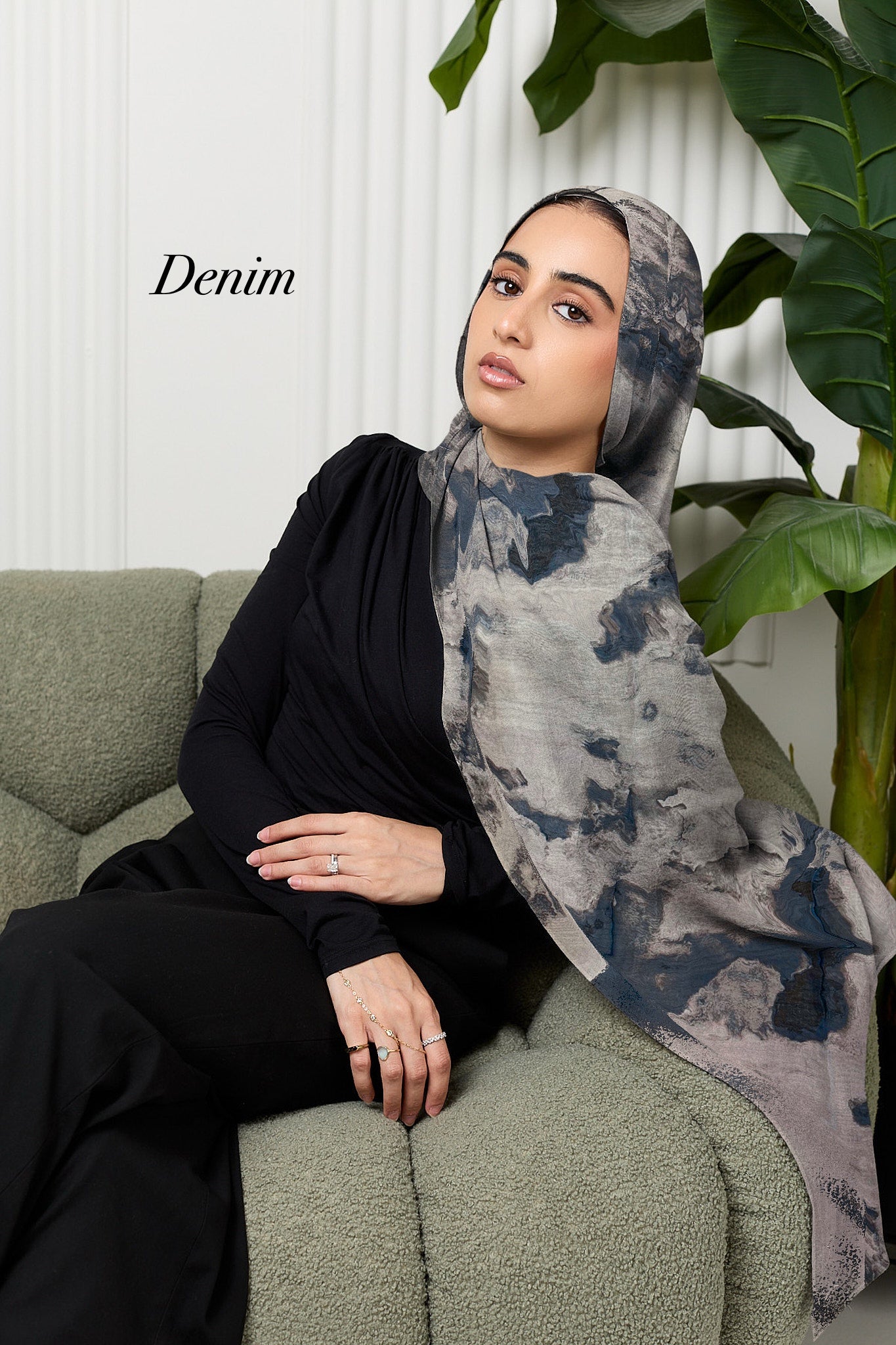 Autumnal printed modal hijab