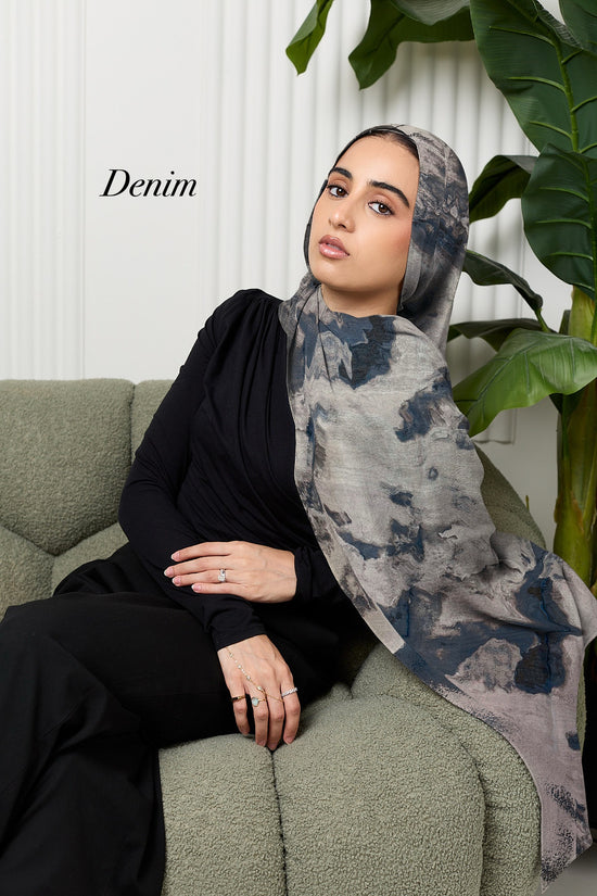 Autumnal printed modal hijab