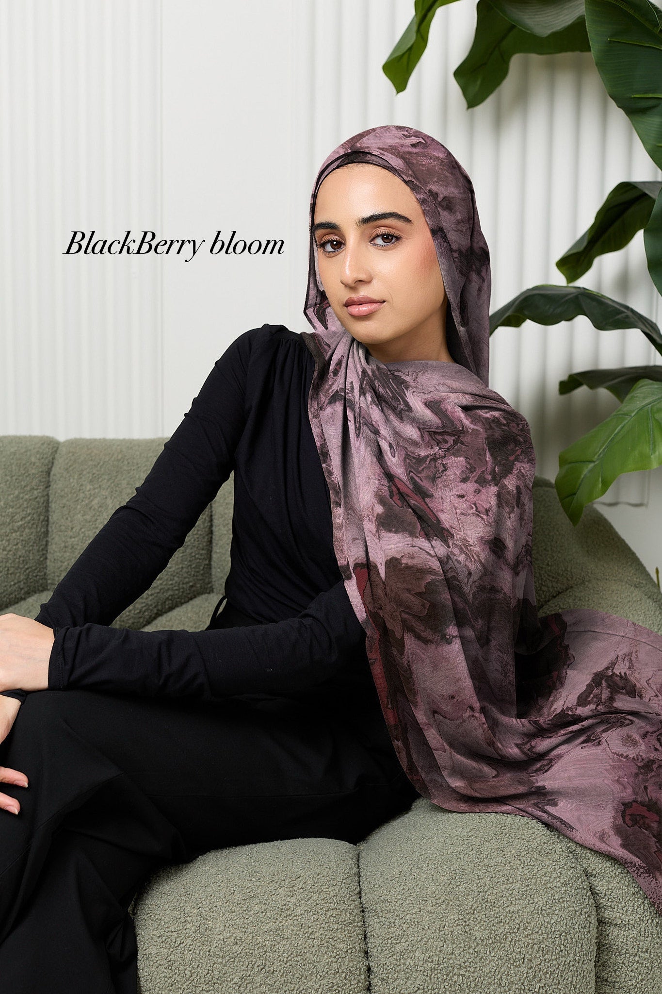Autumnal printed modal hijab