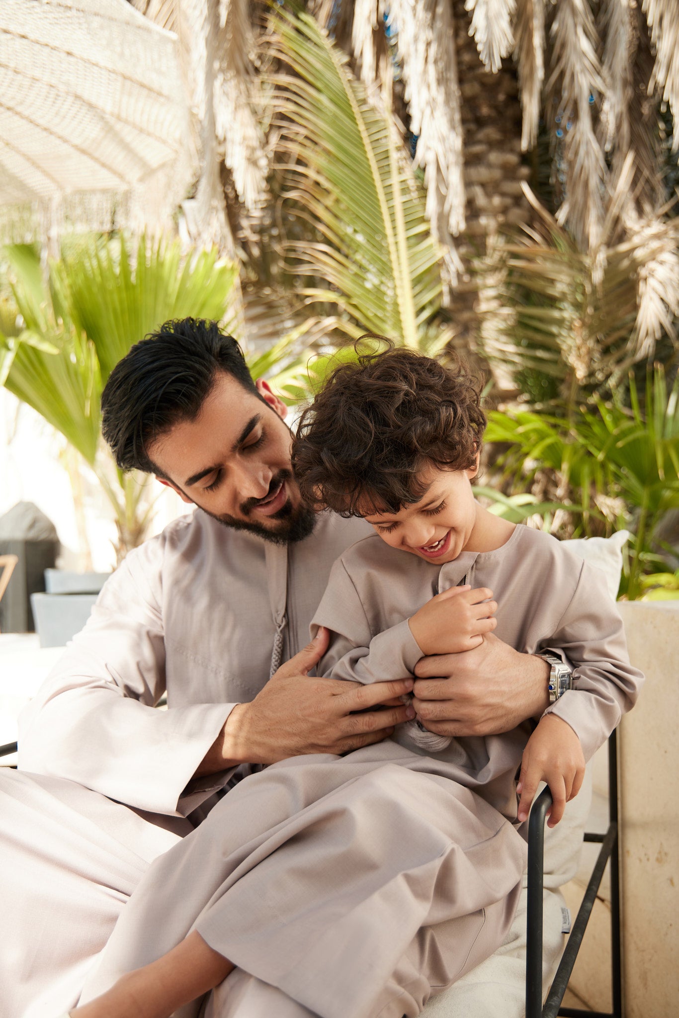 Kids Premium Emirati Thobe Champage