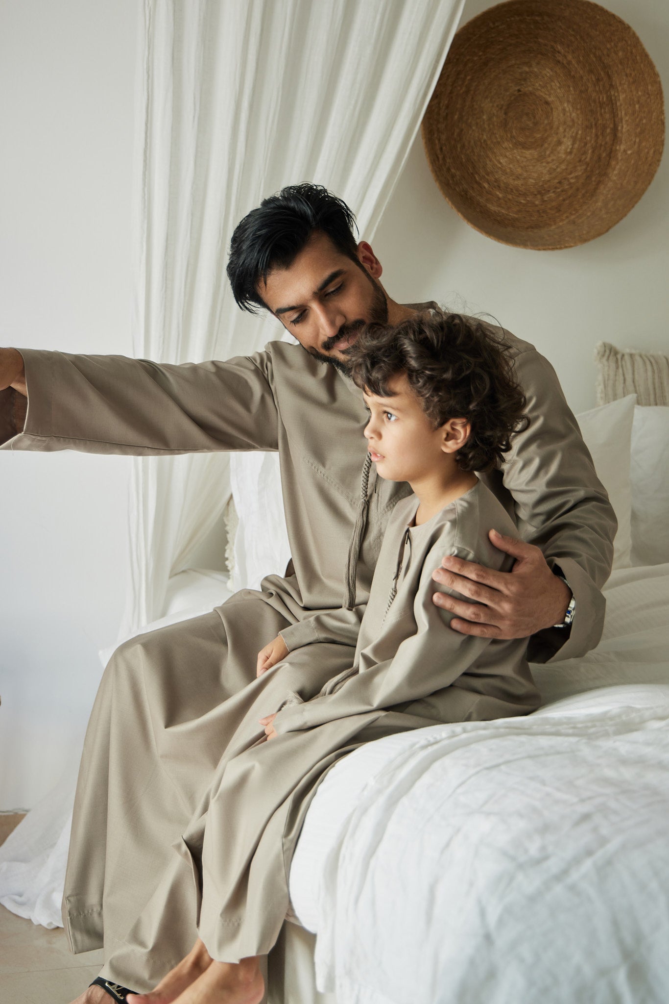 Kids Premium Emirati Thobe Stone