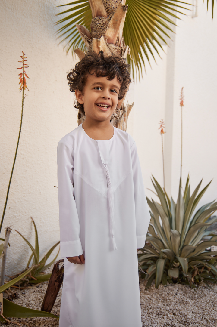 Kids Premium Emirati Thobe White