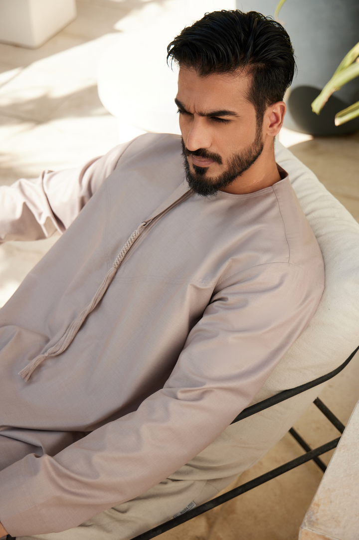 Premium Emirati Thobe Champagne